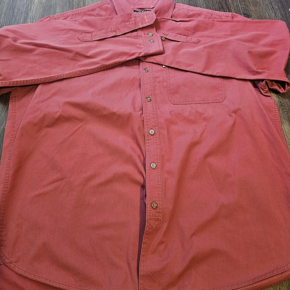 Orvis Mens Button Up Shirt Sz XL Red Longsleeve Casual - Picture 7 of 12